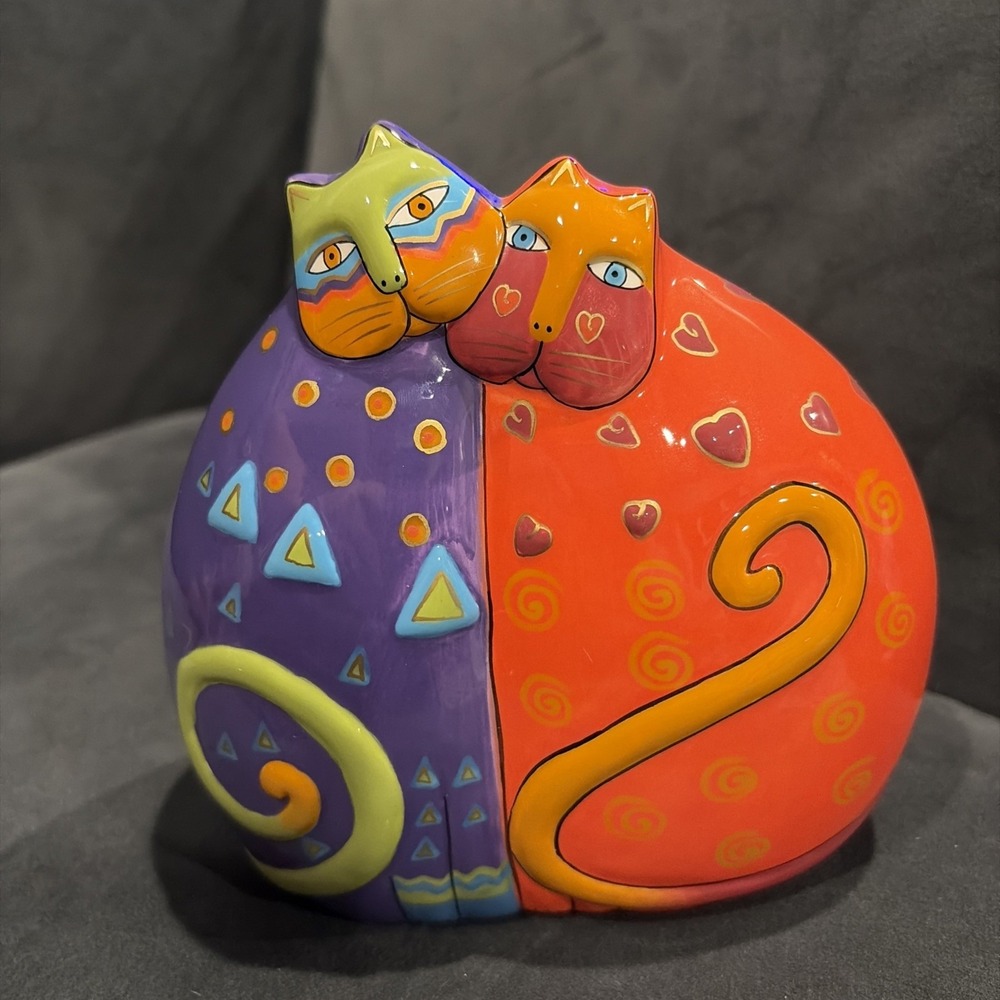 Laurel Burch Duo 2 Cats Figurine Cat Bella Casa by Ganz
